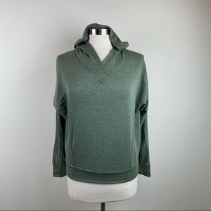 Thread Times Green Hooded Long Sleeve Sweatshirt Women Small New York